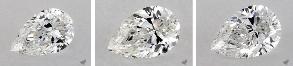 Pear-Shaped Diamonds Bow-Tie Effect