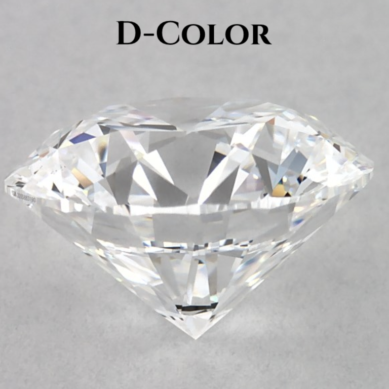 D Color — Cool and icy in any view Facedown view of D color diamond showing no visible warmth
